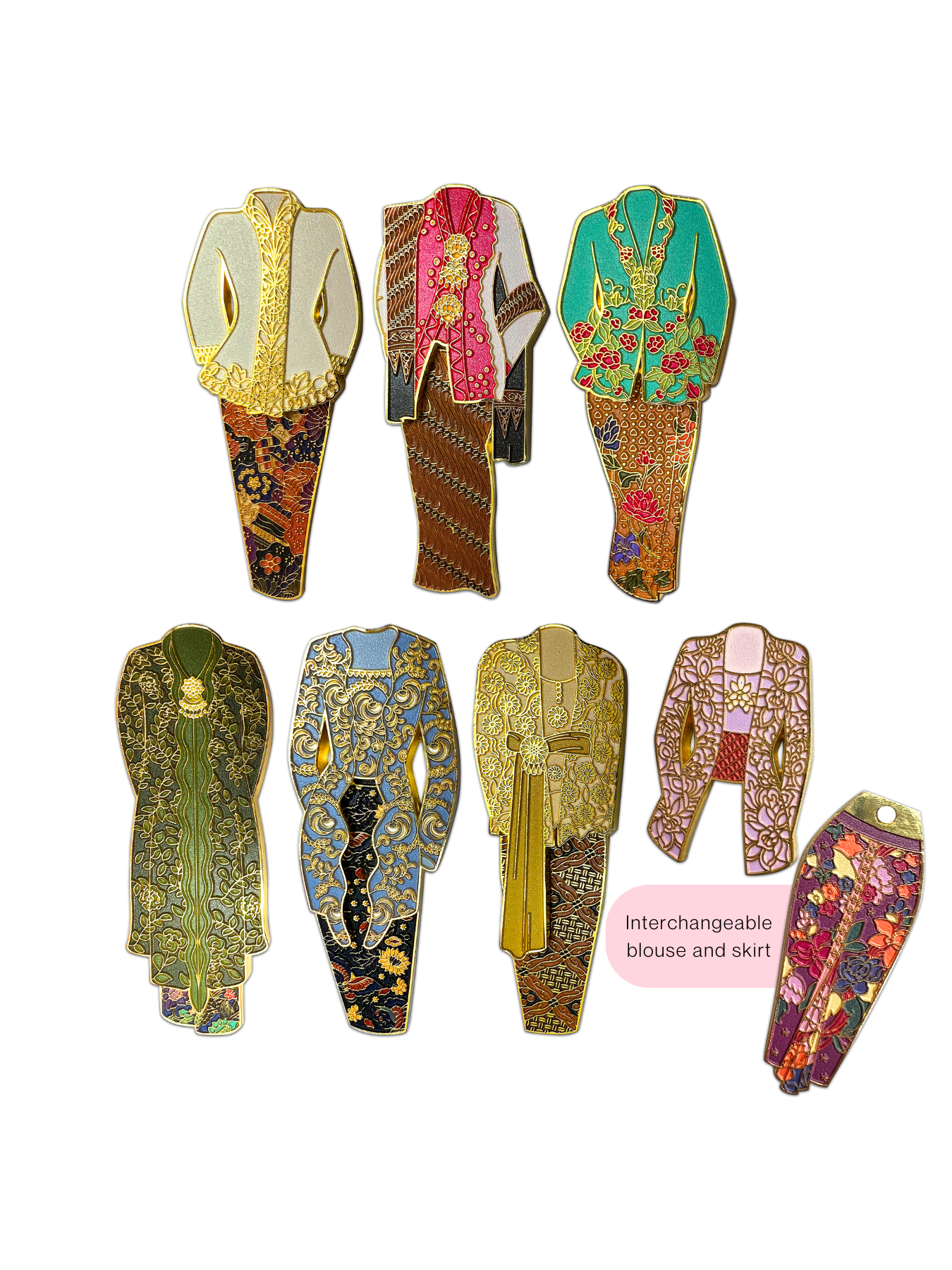 Kebaya: Threads of Cultural Beauty - 7-piece Coloured Display Set